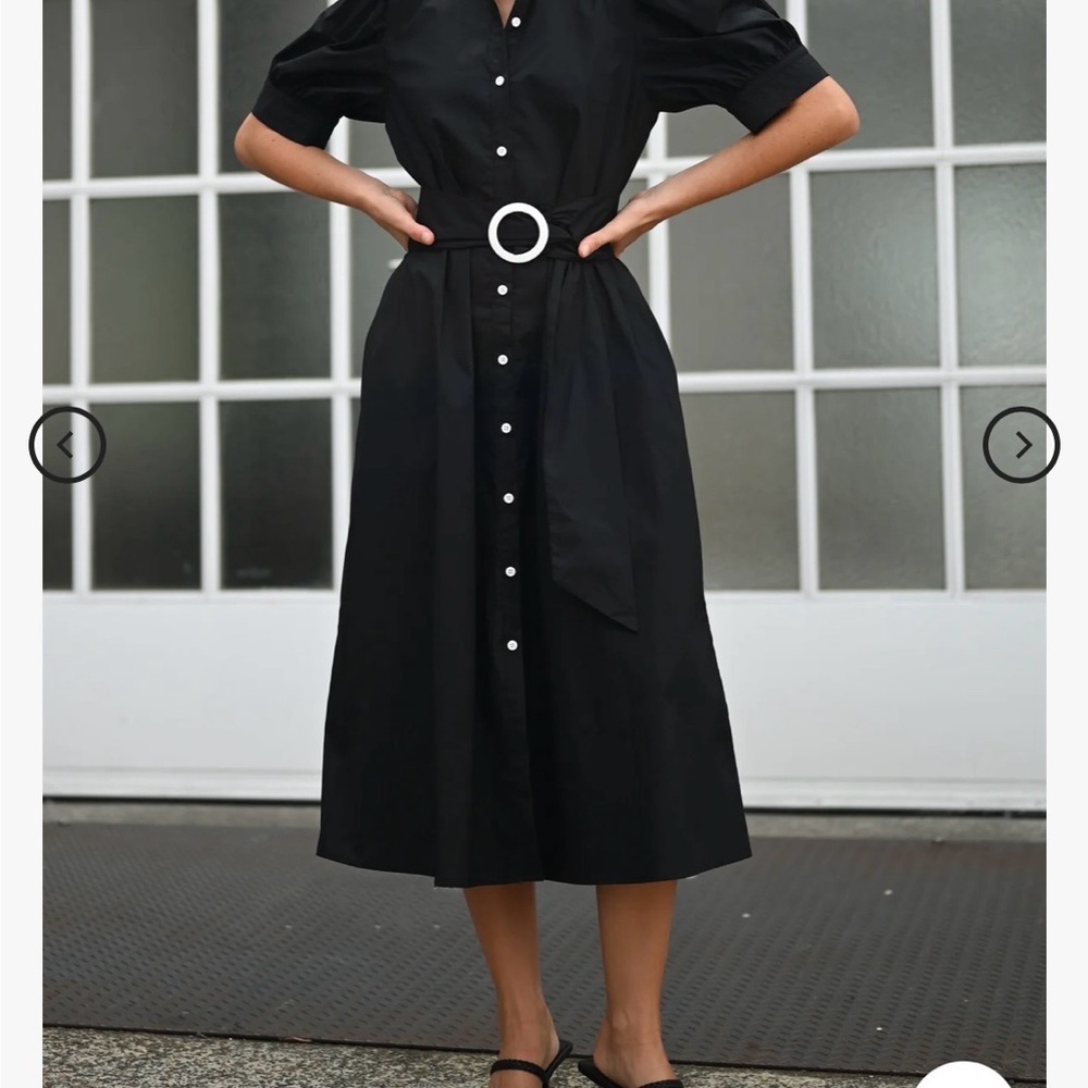 Designer Black Midi cotton Dress